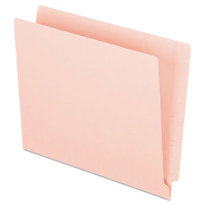 ESPFXH110DP - Reinforced End Tab Folders, Two Ply Tab, Letter, Pink, 100-box