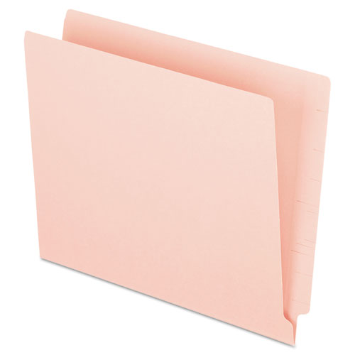 ESPFXH110DP - Reinforced End Tab Folders, Two Ply Tab, Letter, Pink, 100-box