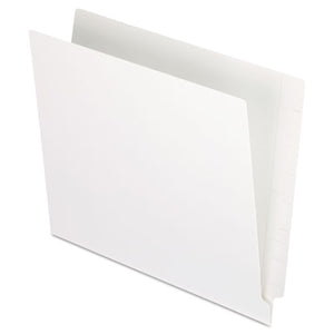 ESPFXH110DW - Reinforced End Tab Folders, Two Ply Tab, Letter, White, 100-box