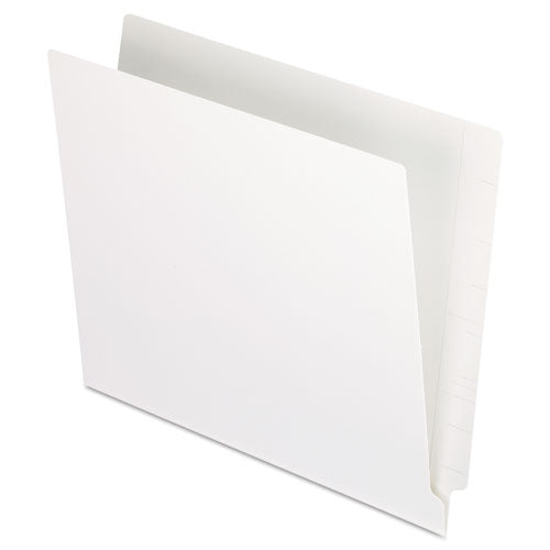 ESPFXH110DW - Reinforced End Tab Folders, Two Ply Tab, Letter, White, 100-box