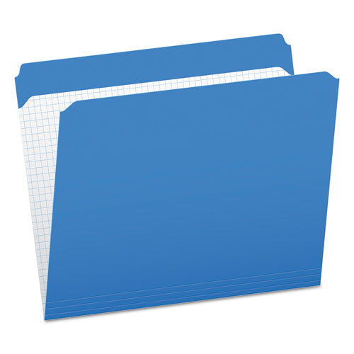 ESPFXR152BLU - Reinforced Top Tab File Folders, Straight Cut, Letter, Blue, 100-box