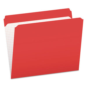 ESPFXR152RED - Reinforced Top Tab File Folders, Straight Cut, Letter, Red, 100-box