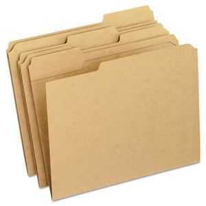 ESPFXRK15213 - Two-Ply Dark Kraft File Folders, 1-3 Cut Top Tab, Letter, Brown, 100-box