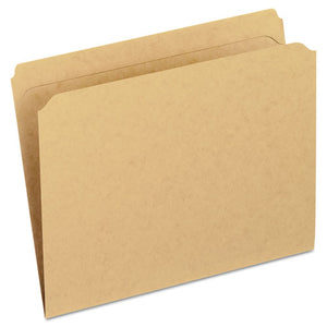 ESPFXRK152 - Two-Ply Dark Kraft File Folders, Straight Cut, Top Tab, Letter, Brown, 100-box