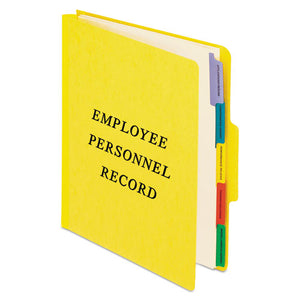 ESPFXSER1YEL - Personnel Folders, 1-3 Cut Top Tab, Letter, Yellow