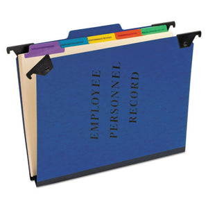 ESPFXSER2BL - Personnel Folders, 1-3 Cut Hanging Top Tab, Letter, Blue