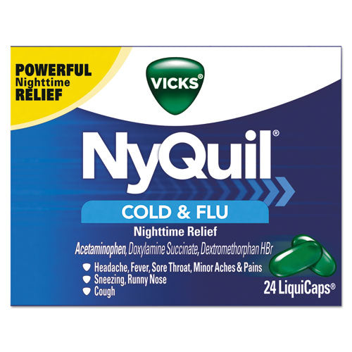 ESPGC01440 - Nyquil Cold & Flu Nighttime Liquicaps, 24-box, 24 Box-carton