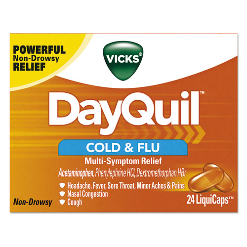 ESPGC01443 - Dayquil Cold & Flu Liquicaps, 24-box, 24 Box-carton