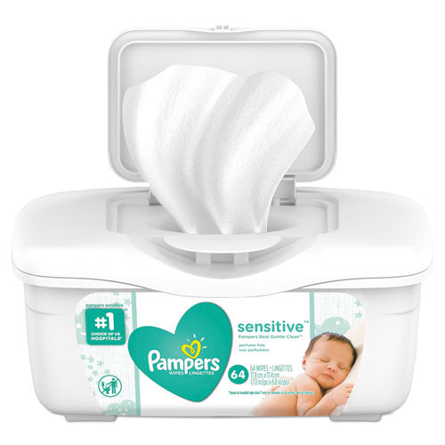 ESPGC19505CT - Sensitive Baby Wipes, White, Cotton, Unscented, 64-tub, 8 Tub-carton