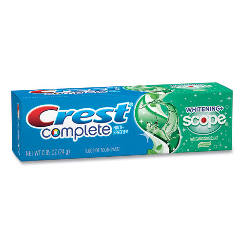 Complete Whitening Toothpaste + Scope, Minty Fresh, 0.85 Oz Tube, 36-carton