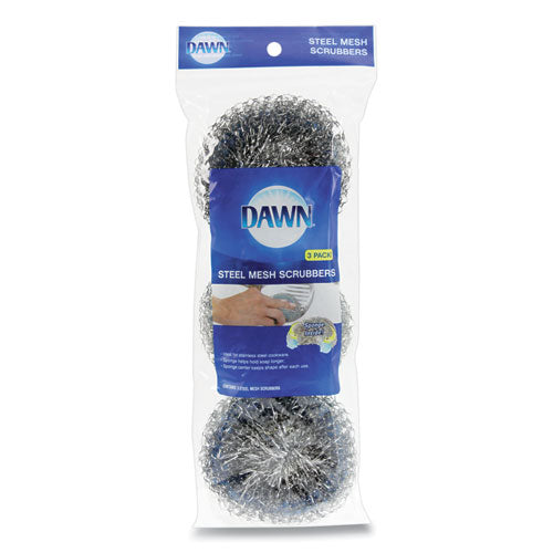 Ultra Steel Scrubbers, Gray-silver, 3-pack