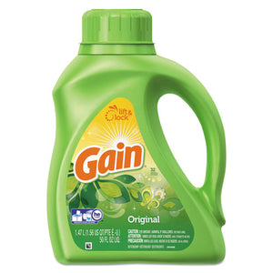 Liquid Laundry Detergent, Gain Original Scent, 46 Oz Bottle, 6-carton