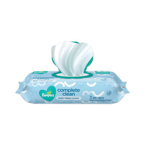 Complete Clean Baby Wipes, 1-ply, Baby Fresh, 72 Wipes-pack, 8 Packs-carton