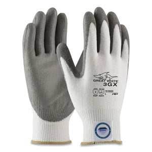Great White 3gx Seamless Knit Dyneema Diamond Blended Gloves, Medium, White-gray