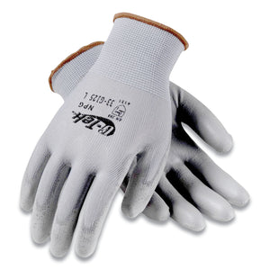 Gp Polyurethane-coated Nylon Gloves, Large, Gray, 12 Pairs