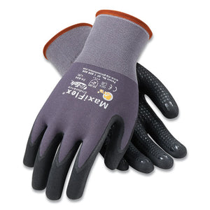 Endurance Seamless Knit Nylon Gloves, Medium, Gray-black, 12 Pairs