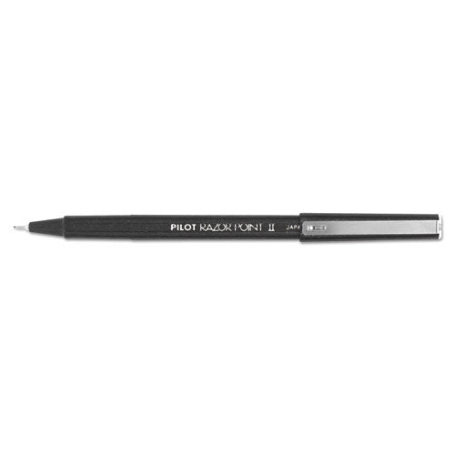 ESPIL11009 - Razor Point Ii Super Fine Marker Pen, Black Ink, .2mm, Dozen