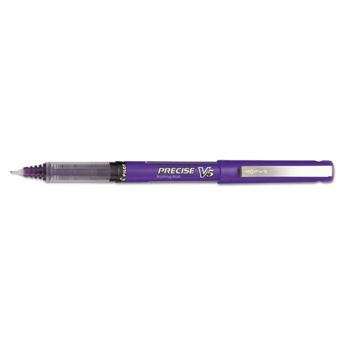 ESPIL25106 - Precise V5 Roller Ball Stick Pen, Precision Point, Purple Ink, .5mm, Dozen