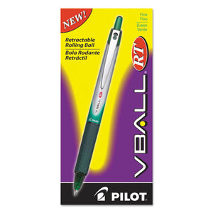 ESPIL26209 - Vball Rt Liquid Ink Retractable Roller Ball Pen, Green Ink, .7mm, Dozen