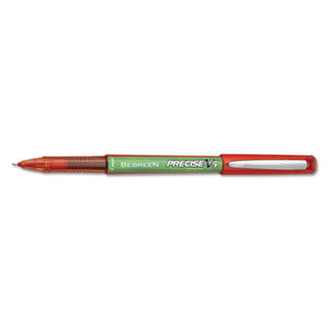 ESPIL26302 - Precise V5 Begreen Roller Ball Stick Pen, Red Ink, .5mm, Dozen