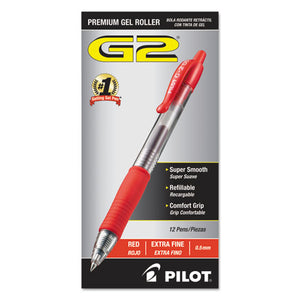 ESPIL31004 - G2 Premium Retractable Gel Ink Pen, Refillable, Red Ink, .5mm, Dozen