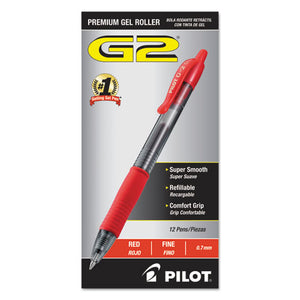 ESPIL31022 - G2 Premium Retractable Gel Ink Pen, Refillable, Red Ink, .7mm, Dozen