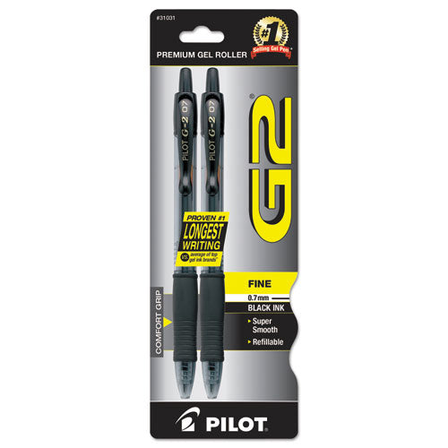 ESPIL31031 - G2 Premium Retractable Gel Ink Pen, Refillable, Black Ink, .7mm, 2-pack