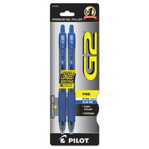 ESPIL31032 - G2 Premium Retractable Gel Ink Pen, Refillable, Blue Ink, .7mm, 2-pack