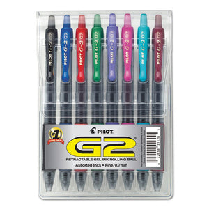 ESPIL31128 - G2 Premium Retractable Gel Ink Pen, Assorted Ink, .7mm, 8-set