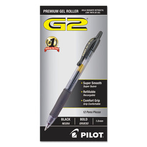 ESPIL31256 - G2 Premium Retractable Gel Ink Pen, Refillable, Black Ink, Bold, Dozen