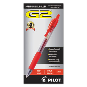 ESPIL31258 - G2 Premium Retractable Gel Ink Pen, Refillable, Red Ink, 1mm, Dozen