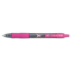 ESPIL31332 - G2 Premium Pink Ribbon Retractable Gel Ink Pen, Black Ink, .7mm, Dozen
