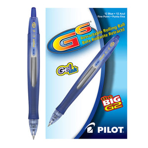 ESPIL31402 - G6 Retractable Gel Ink Pen, Refillable, Blue Ink, .7mm