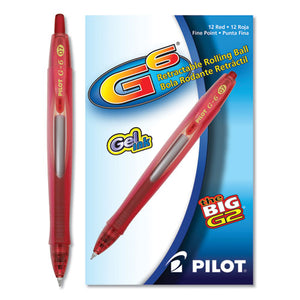 ESPIL31403 - G6 Retractable Gel Ink Pen, Refillable, Red Ink, .7mm