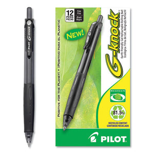 ESPIL31506 - G-Knock Begreen Retractable Gel Ink Pen, Black Ink, .7mm, Dozen