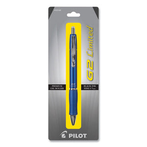 G2 Limited Gel Pen, Retractable, Fine 0.7 Mm, Black Ink, Blue Barrel