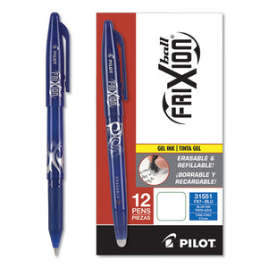 ESPIL31551 - Frixion Ball Erasable Gel Ink Stick Pen, Blue Ink, .7mm, Dozen