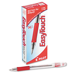ESPIL32012 - EASYTOUCH BALLPOINT STICK PEN, RED INK, 1MM, DOZEN