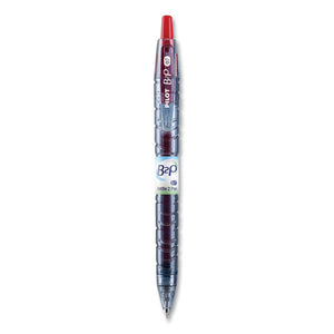 B2p Bottle-2-pen Recycled Ballpoint Pen, Retractable, Fine 0.7 Mm, Red Ink, Translucent Blue Barrel, Dozen