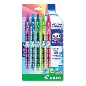 ESPIL36621 - B2p Bottle-2-Pen Colors Recycled Retractable Gel Ink Pen, Assorted, .7mm, 5-pack