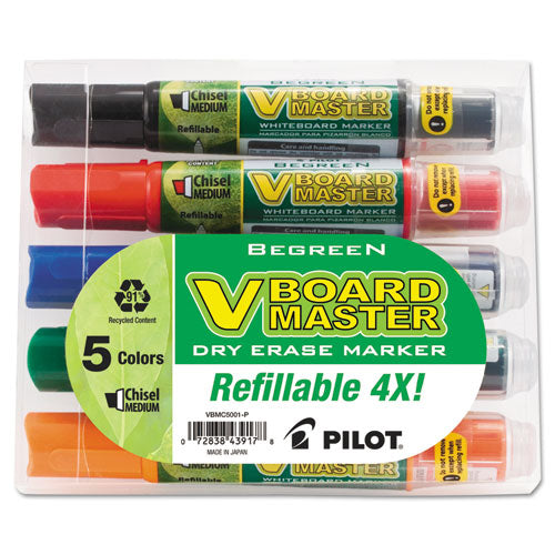 ESPIL43917 - Begreen Dry Erase Marker, Assorted, Chisel, 5-pack