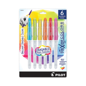 Frixion Colors Erasable Porous Point Pen, Stick, Bold 2.5 Mm, Six Assorted Artistic Ink Colors, White Barrel, 6-pack