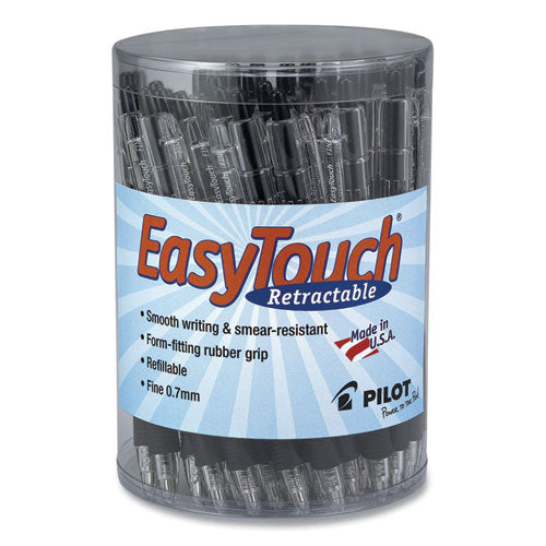 Easytouch Ballpoint Pen, Retractable, Fine 0.7 Mm, Black Ink, Clear Barrel, 36-pack