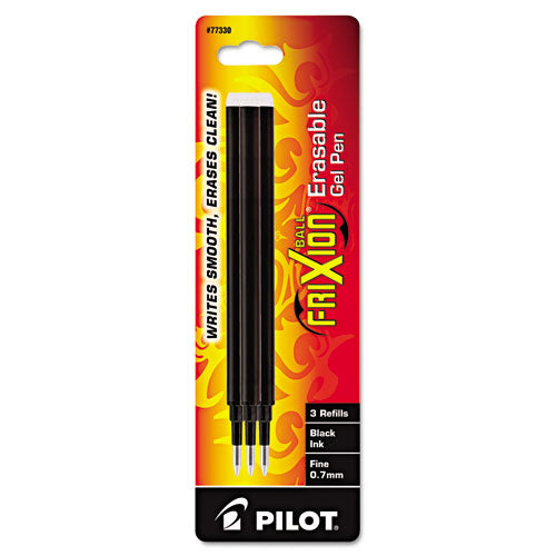 ESPIL77330 - Refill For Frixion Erasable Gel Ink Pen, Black, 3-pk