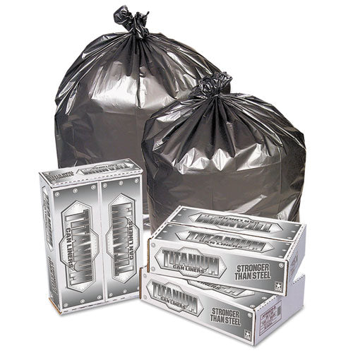 ESPITTI3947S - Titanium Low-Density Can Liners, 40-45 Gal, 1.7 Mil, 39 X 47, Silver, 50-carton