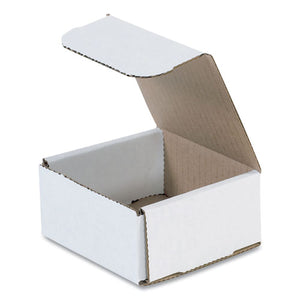 Rigid Corrugated Mailer, Square Flap, Tuck-tab Hinged Lid Closure, 4 X 4 X 2, Oyster White, 50-pack