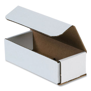 Rigid Corrugated Mailer, Square Flap, Tuck-tab Hinged Lid Closure, 7 X 3 X 2, Oyster White, 50-pack