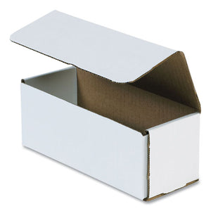 Rigid Corrugated Mailer, Square Flap, Tuck-tab Hinged Lid Closure, 9 X 3 X 3, Oyster White, 50-pack