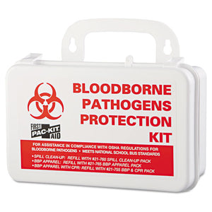 ESPKT3060 - Small Industrial Bloodborne Pathogen Kit, Plastic Case, 4.5"h X 7.5"w X 2.75"d