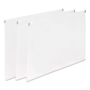 Poly Zip Folio, Letter Size, Clear, 3-pack